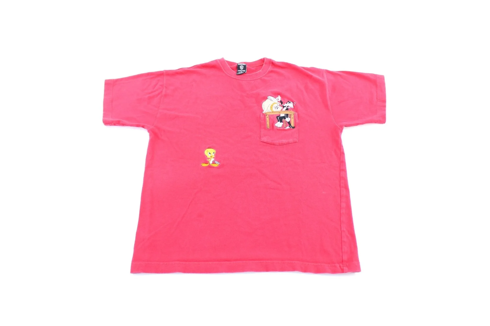 1998 Warner Bros Embroidered Sylvester & Hector The Bulldog T-Shirt