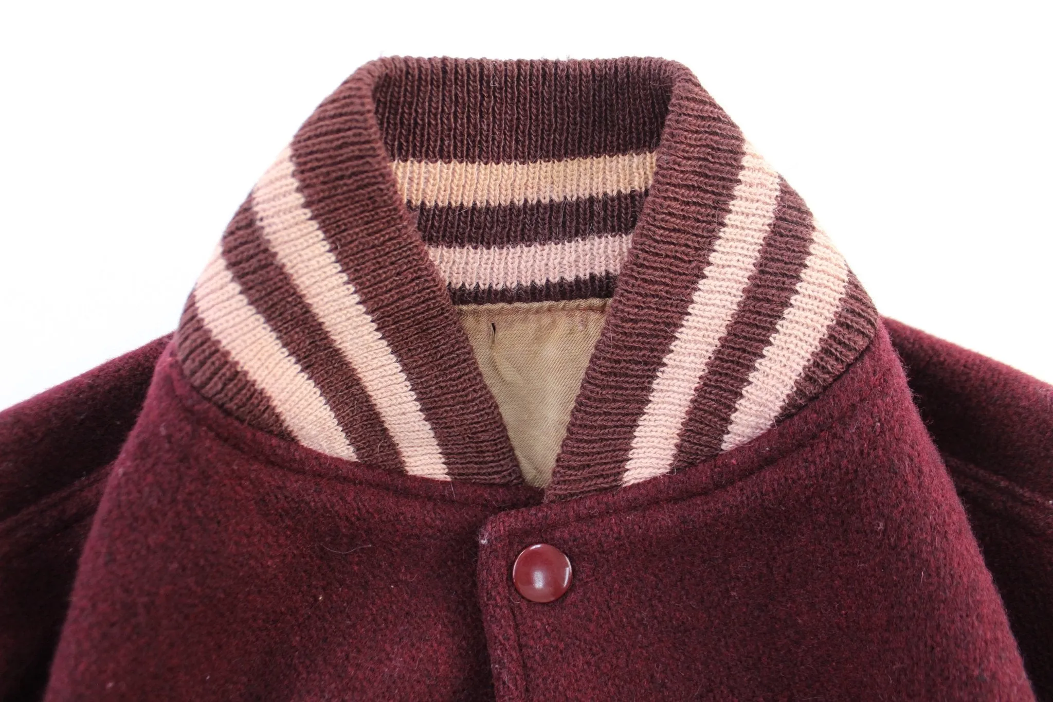 70's Howe's Burgundy & Grey Varsity Jacket