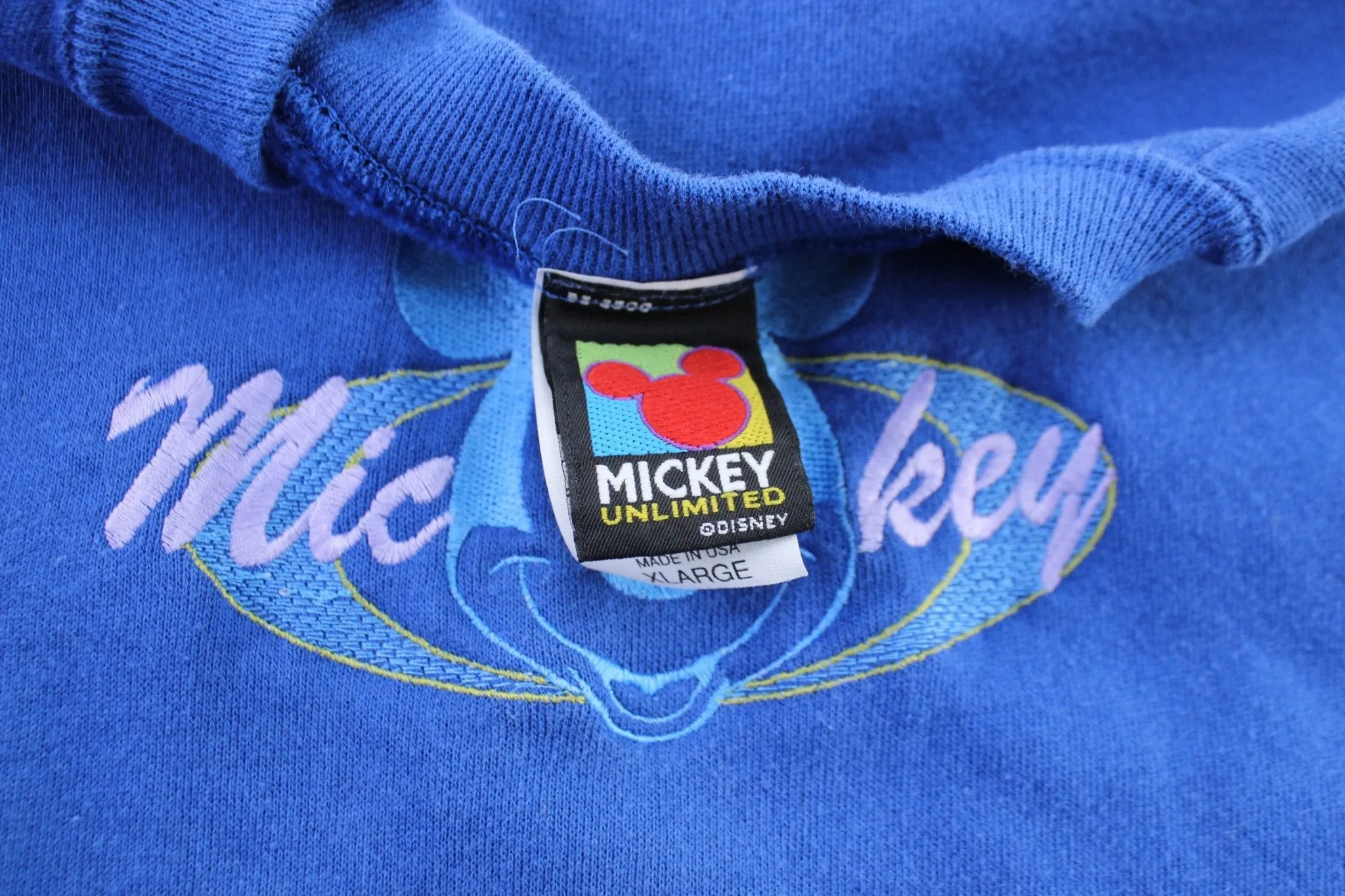 90's Disney Embroidered Mickey Mouse Sweatshirt