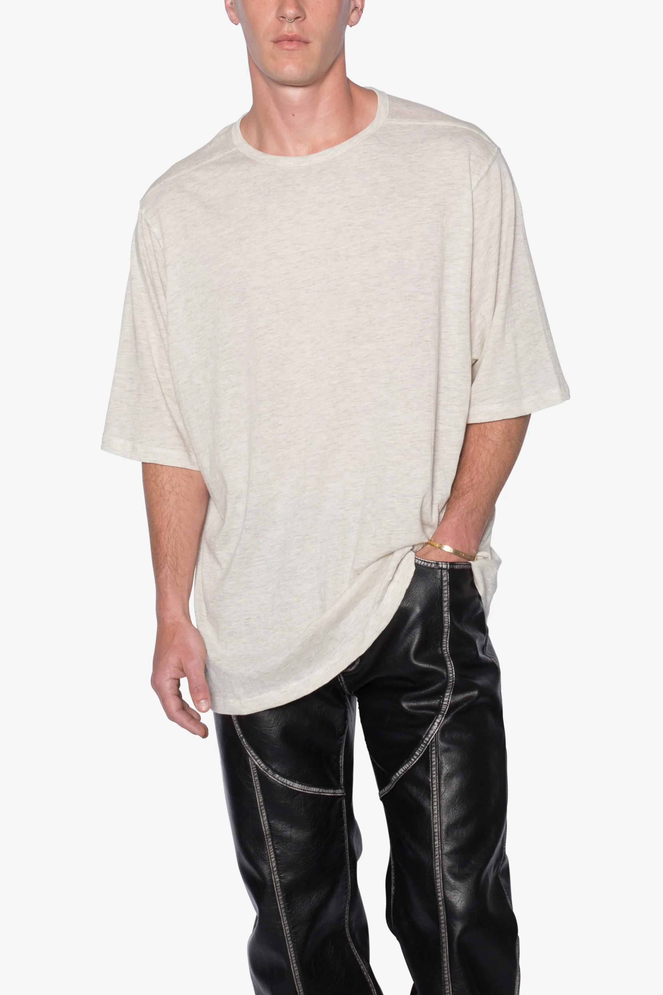 Sheer Gauze Tee - Grey